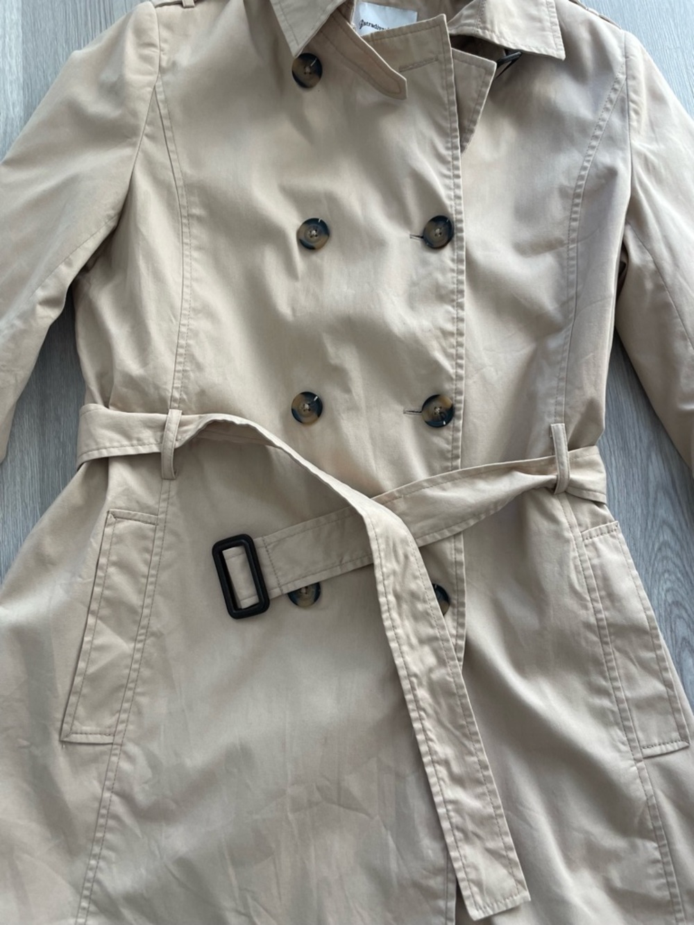 Stradivarius Beige Trench Coat - Size XL (Fits M/L) - Picture 4 of 11